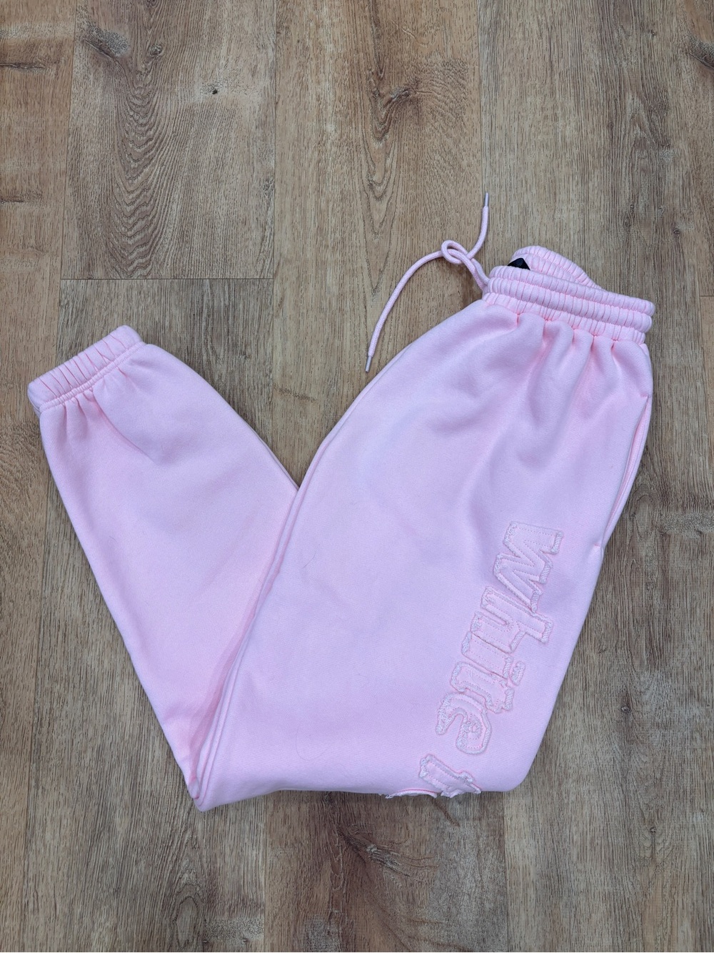 White Fox Boutique Light Pink Track Joggers
